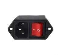 Presa connettore C14 da 10 A 250 V con interruttore illuminato e fusibile integrato per un collegamento di alimentazione affidabile