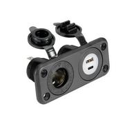 PRESA CORRENTE/ACCENDISIGARI +DOPPIA USB A + USB-C CON PANNELLO NERA ACCESSORI B