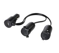 Spinotto presa accendisigari + USB con uscita doppia 12/24V