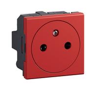 Presa corrente flat Bticino MatixGO franco/belga 2 moduli rosso J4142ARF