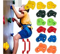 KRUZZEL 25396 - Manopole da arrampicata per bambini, 15 pezzi, 2 maniglie + viti fino a 150 kg, struttura interna ed esterna per arrampicata