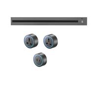 Presa da binario, scheda di cablaggio con guida di scorrimento di alimentazione a parete da 8000 W + adattatore da 2500 W, adatta per ufficio cucina,Grey-40CM