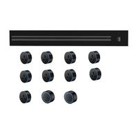 Presa da binario, scheda di cablaggio con guida di scorrimento di alimentazione a parete da 8000 W + adattatore da 2500 W, adatta per ufficio cucina,Black-150CM