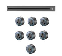 Presa da binario, scheda di cablaggio con guida di scorrimento di alimentazione a parete da 8000 W + adattatore da 2500 W, adatta per ufficio cucina,Grey-80CM