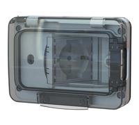 Presa schuko 4Box WIDE IP55 RAL7035 con Schuko e bivalente 4B.W.RAL.015