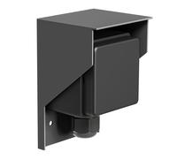 ledscom.de Presa a muro PIWI per esterni, IP44, singola, antracite