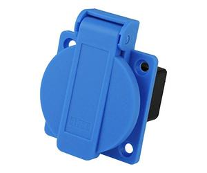Presa da incasso 16A, sistema danese, 230 V, blu Attacco PCE 1030-0b PCE 7413