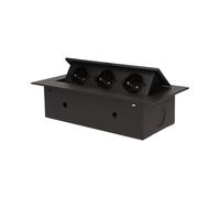 PRESA DA INCASSO 3X2P+Z BORDO PIATTO NERO - ON-AE-1371/B