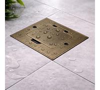 Presa da incasso in acciaio inox, IP44, coperchio ribaltabile, serie AP-1, ottone spazzolato