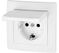Presa da incasso IP44, morsetto a innesto, All-in-One, serie ET-1, bianco