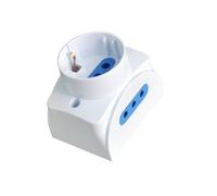 Techly 104738 Presa da Muro con 2 Prese Italiane 2P+T e 1 Schuko 16A Bianco