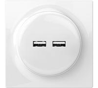 Presa da muro Fibaro Walli N 2x USB USB 2.0 Bianco 5 V 2.4 A