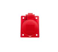 Presa da pannello inclinata 16A 4P 400V 70x85 rossa IP44 414-6