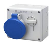 Presa da parete disp. blocco 16 A 2P+T IP44 200-250 V blu Blu