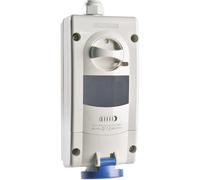 Presa da parete disp.blocco e base portafusibili 16 A 2P+T 200/250 V Blu