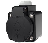 Presa da parete Schuko®, 230 V, 16 A, IP44, nero, morsetto a vite. Mennekes