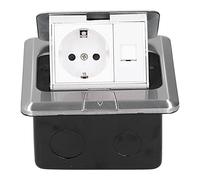 Presa da Pavimento per Interni, Presa da Incasso Impermeabile, Cucina, Presa da Pavimento a Scomparsa, Presa da Pavimento, 1 Presa + 1 Ethernet, per Installazione a Pavimento,
