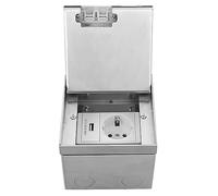 Presa da pavimento, presa da incasso, presa a pavimento, impermeabile, per ufficio, cucina (1 scomparto con USB)