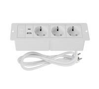 Presa da tavolo a scomparsa, presa da tavolo a 3 scomparti con USB e tipo C, presa multipla per ufficio, cucina