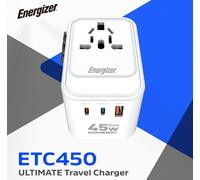Energizer PRESA DA VIAGGIO INTERNAZ.PD45W 2 USB C 1 X USB A TRAVEL PLUG