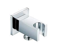 Presa d'acqua quadrata con supporto per doccia in ottone con rosone 59508