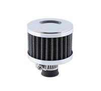 Presa d'aria dell'auto Filtri aria per auto con interfaccia universale, piccoli 12 mm, per filtro di aspirazione fredda Turbo Flow Racing per moto, testa a fungo(Silver)