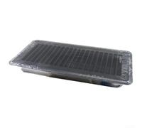 Presa d'aria in ferro, 10,2 x 25,4 cm, perfetta per migliorare la ventilazione domestica (nero)