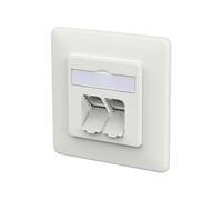 PRESA DATI A MURO METZ RJ45, 10 Gigabit, 2 Porte eth.