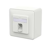 METZ CONNECT E-DAT C6A LS Scatola 1 porta AP, colore: Bianco traffico