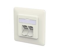 PRESA DATI CAT.6A METZ RJ45, a muro, 10 Gigabit, 2 Porte eth.