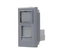 PRESA DATI CONNETTORE RJ45 CAT5E SILVER COPERCHIO COMPATIBILE BTICINO AXOLUTE