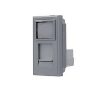 PRESA DATI CONNETTORE RJ45 CAT5E SILVER COPERCHIO COMPATIBILE BTICINO AXOLUTE