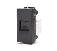 Presa Dati LAN RJ45 Cat5e UTP nera compatibile anche con BTicino Livinglight