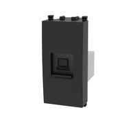 Presa Dati LAN RJ45 Cat5e UTP nera compatibile anche con Vimar Plana