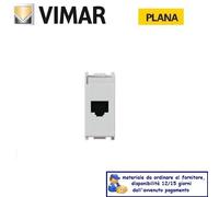 Presa RJ45 vimar 14338.8.SL plana silver Netsafe Cat5e UTP