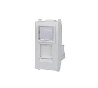 Presa Dati RJ45 CAT5E LAN Bianco Con Coperchio, Compatibile Con Vimar Plana