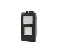 Presa Dati RJ45 CAT5E LAN Con Coperchio, Compatibile Con Bticino Living Light (Nero)