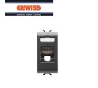 PRESA DATI RJ45 CAT5e UTP GEWISS CHORUS NERO GW12421