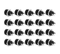 Presa DC Power Femmina DC - 022B con Dado in Rame - 20 Pezzi Resistenti e Facili Saldare per Dispositivi Audio ed Elettronici