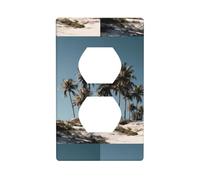 Presa decorativa da parete HHGFASD Palm Trees by The Sea Pattern Home Decoration Flessibile ed elastico per cucina soggiorno camera da letto