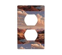 Presa decorativa da parete HHGFASD The Golden Red Desert Pattern Home Decoration flessibile ed elastica per cucina, soggiorno, camera da letto