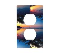 Presa Decorativa Piastra Da Parete HHGFASD Sera Tramonto Sulla Spiaggia Modello Decorazione Della Casa Flessibile ed Elastico per Cucina Soggiorno Camera Da Letto