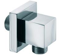 PRESA D'ACQUA QUADRA IN OTTONE CON ROSONE 1/2"Mx1/2"M cromo BOSSINI