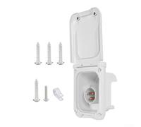 Presa di alimentazione impermeabile 16A RV con indicatore luminoso per lo stato di carica e design a doppio fissaggio che fornisce stabilità e pilastri in rame conduttivo migliorato (bianco)