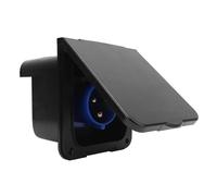 Presa di Alimentazione per Presa di Alimentazione Terra Impermeabile 32 A per Montaggio A Incasso Rimorchio per (BLACK)