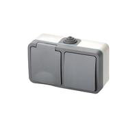 Presa di commutazione IP54, superficie Luxe, ideale per esterni e luoghi umidi, fornisce sicurezza e funzionalità.