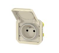presa di corrente - 2p+t - beige - componibile - legrand plexo 069828l