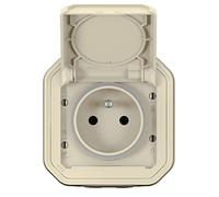 Presa di corrente - 2p+t - beige - sporgente - legrand plexo 069776l