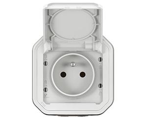 presa di corrente - 2p+t - bianco - sporgente - legrand plexo 069781l