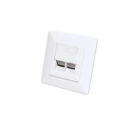 Presa di corrente da incasso 2x RJ45 Cat6 10G, STP, bianco 771900